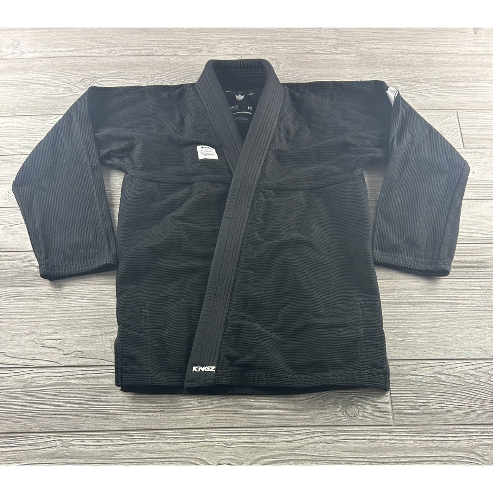 KINGZ Kimonos Basics Jiu Jitsu Youth Gi Size F2 Judo Black MMA Top Only